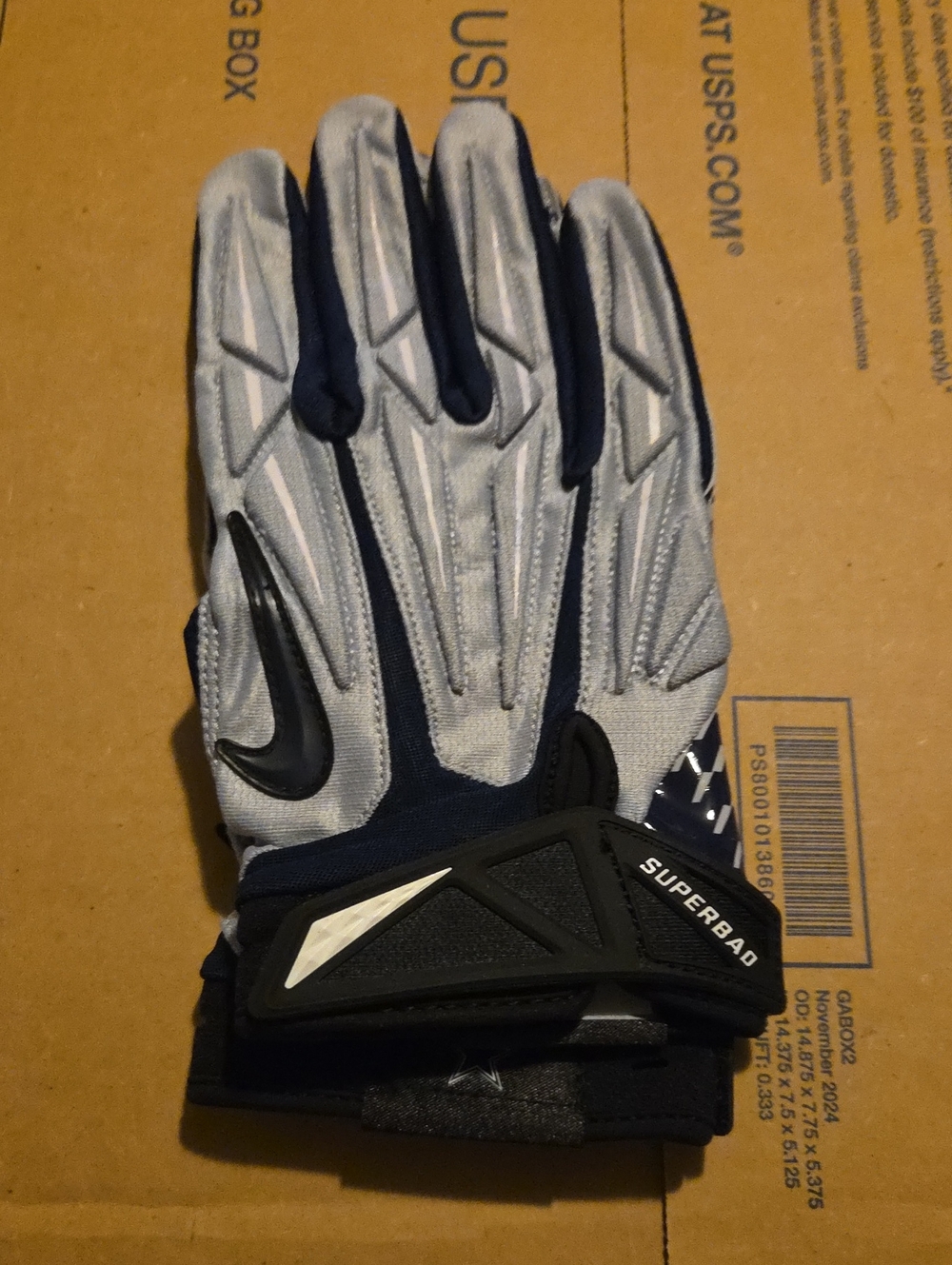 Nike Men’s Football Gloves Team Edition Dallas Cowboys Silver & Blue 🏉⭐️🏈